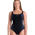 Arena 008129500 Swimsuit Adele Wing Back Siyah Kadın Yüzücü Mayo