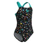 Arena 009089550 Siyah Confetti Swimsuit Swim Pro Back Çocuk Yüzücü Mayosu