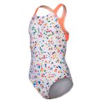 Arena 009089750 Beyaz Confetti Swimsuit Swim Pro Back Çocuk Yüzücü Mayosu