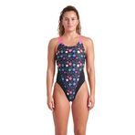 Arena 009463595 Contour Swimsuit Swim Tech Back Siyah Kadın Yüzücü Mayosu
