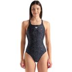 Arena 010168550 Siyah Ribbed Swim Pro Back Kadın Yüzücü Mayosu