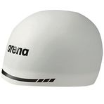 Arena 3D Soft USA Üniseks Yetişkin Silikon Yüzme Bonesi Erkekler ve Kadınlar için Yüzme Havuzu Antrenman ve Yarış Yüzme Seti, Beyaz, Büyük