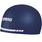 ARENA 3D Soft USA Üniseks Yetişkin Silikon Yüzme Bonesi Erkekler ve Kadınlar için Yüzme Havuzu Antrenman ve Yarış Yüzme Takımı, Lacivert, Medium