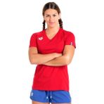 ARENA Bayan Team Kadın Panel Tişört, Kırmızı, M