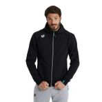 ARENA Erkek Team Unisex Kapüşonlu Ceket Panel Kapüşonlu Sweatshirt, Siyah, S