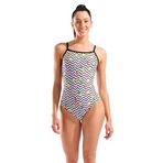 Arena Fruits Swimsuit Lightdrop Back White Multi Black Yüzücü Mayo