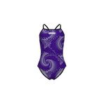 ARENA Girl's Fireflow Swimsuit Lightdrop Back Kız Çocuk Mayo, 10-11 Yaş, 010406200, Mor, Kız Çocuklar