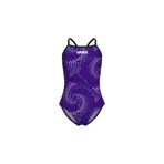 ARENA Girl's Fireflow Swimsuit Lightdrop Back Kız Çocuk Mayo, 14-15 Yaş, 010406200, Mor, Kız Çocuklar