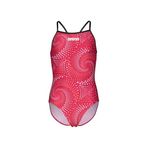ARENA Girl's Fireflow SwimSuit Lightdrop Back Kız Çocuk Yüzücü Mayo, 10-11 Yaş, 010406400, Black Team Red, Kız Çocuklar