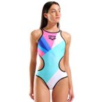 Arena One Placement Swimsuit Tech Back Kadın Çok Renkli Yüzücü Mayo 010671505