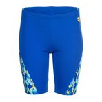 ARENA Print Swim Jammer Erkek Çocuk Jammer Mayo,Neon Blue Yellow 10-11 Yaş