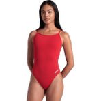 Arena Swimsuit Lace Back Solid Kadın Kırmızı Yüzücü Mayo 004651405 - 34