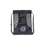 ARENA Tüm Set Yüzme Çuval Örgü Çanta Havuz Plaj Dişli İpli Çanta Yüzme Aksesuarları için Hızlı Kuru Polyester Ekipman Tote Yüzme Takım Uygulaması için, Siyah, 40 Litre