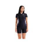 ARENA Woman Slimkini Güneş Koruma Mayosu Kısa Kollu, S, 011078590, Black Batık, Kadın