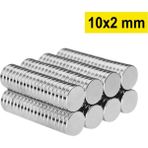 Arenes 10 Adet 10X2MM Yuvarlak Neodyum Mıknatıs Güçlü Magnet Nikel Kaplamalı ( Lisinya )