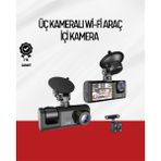 Arenes 170° Geniş Açı Ön-Arka-Iç Kamera Seti – Tam Kapsamlı Araç Güvenliği ( Lisinya )