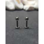 Ares Collection 316L Cerrahi Çelik Gümüş Renk 2li Set Tragus Helix Piercing Lumnos - 8mm