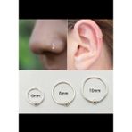 Ares Collection Unısex 316L Cerrahi Çelik Tek Toplu Halka Hızma Piercing - 8 mm