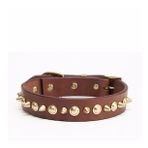 Ares Handmade Deri Köpek Tasması Açık Kahve M (36-45CM) Cl-Ar-T-M