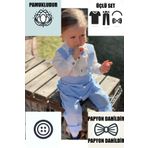Ares Kids Fashion Mavi Salopet Beyaz Gömlek Ve Papyon Bebek Ve Çocuk Giyim Bayramlık Erkek Çocuk Hediyesi
