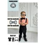 Ares Kids Fashion Takım Pembe Gömlek Ve Siyah Salopet Bebek Ve Çocuk Giyim Bayramlık Ve Özel Günlük Erkek Kız
