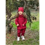 Ares Kids Fashion Unisex Tulum Set Bere Boyunluklu - Kırmızı - 1 Yaş