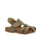 Arezzo Unisex Deri Çocuk Sandalet Haki Haki 27