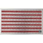Arfen Halı Üst Yüzeyli Alüminyum Ince Seri Kırmızı Paspas 50 x 80 cm