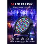 Arfseb 54 LED PAR Işık RGB Sahne Aydınlatma – Ses Kontrollü DJ Disco Işığı Ev Ve Sahne Kullanımı