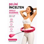 Arfseb Akıllı Ağırlıklı Hula Hoop 360° Dönen Ayarlanabilir Bel İnceltme Zayıflama Egzersiz Aleti