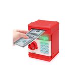 Arfseb Akıllı ATM Kumbara Ve Mini banka – Şifreli ve Dijital Kasa Kırmızı