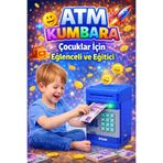 Arfseb Akıllı ATM Kumbara Ve Mini banka – Şifreli ve Dijital Kasa Mavi