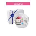 Argan Cure Yenileyen Ayak Bakım Seti ( Pedikür Leğeni-şekerli Peeling-çatlak Kremi-nem Topu ) Beyaz