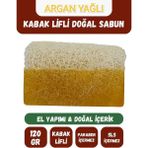 Argan Yağlı Kabak Lifli Sabun %100 Doğal El Yapımı Peeling Etkili Nemlendirici Cilt Sabunu