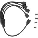 Argb Ayırıcı Kablo 1 Ila 4 Dişi - Dişi 5V 3 Pin Rgb Ayırıcı Uzatma Kablosu Bilgisayar Kasası Cpu Soğutucu ve 5V Argb Fan Siyah (Yurt Dışından)