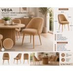 Argedemo Vega Yemek Masası Sandalyesi Welsoft Kumaş Balkon Ofis Sandalyesi - Açık Kahverengi