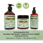 Argentina Keratin ve Argan Yağlı Saç Bakım Seti - Dökülmeyi Önleyici ve Saç Güçlendirici, 3'lü Set: Keratin, Argan Yağı ve At Kuyruğu Özleri