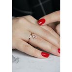 Argentum Concept Y021701 N Harfi Gümüş Rose Yüzük