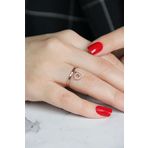 Argentum Concept Y021801 O Harfi Gümüş Rose Yüzük