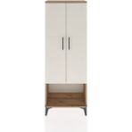 Arges Dolap 2 Raflı 2 Kapaklı Tek Askılı 60X30X163 Çam-Aytaşı - Atlas Çam
