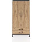 Arges Dolap 2 Raflı 4 Çekmeceli 2 Kapaklı 88X30X182 Antrasit-Çam