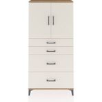 Arges Dolap 2 Raflı 4 Çekmeceli 2 Kapaklı 88X30X182 Çam-Aytaşı - Atlas Çam