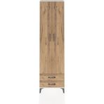 Arges Dolap 2 Raflı 5 Çekmeceli 2 Kapaklı 60X30X221 Aytaşı-Çam - Krem