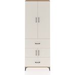 Arges Dolap 2 Raflı 5 Çekmeceli 4 Kapaklı 88X30X243 Çam-Aytaşı - Atlas Çam