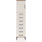 Arges Dolap 2 Raflı 7 Çekmeceli Tek Kapaklı 44X30X182 Çam-Aytaşı - Atlas Çam