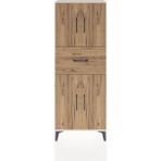 Arges Dolap 2 Raflı Tek Çekmeceli 4 Kapaklı 60X30X163 Aytaşı-Çam - Krem