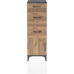 Arges Dolap 3 Çekmeceli Tek Kapaklı 44X30X134 Antrasit-Çam