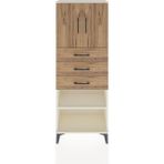 Arges Dolap 3 Raflı 3 Çekmeceli 2 Kapaklı 60X30X163 Aytaşı-Çam - Krem