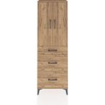 Arges Dolap 3 Raflı 3 Çekmeceli 2 Kapaklı 60X30X182 Çam-Çam - Atlas Çam