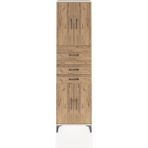 Arges Dolap 3 Raflı 3 Çekmeceli 4 Kapaklı 60X30X221 Aytaşı-Çam - Krem
